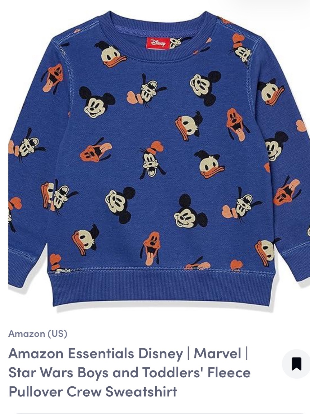 Disney sweatshirt kids size xxl worn once like new condition